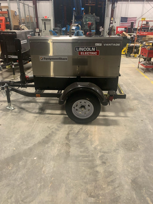 2019 Lincoln Electric Vantage 322 Welder Ready-Pak 3, Two wheel trailer, Fender and Light kit, Cable Rack