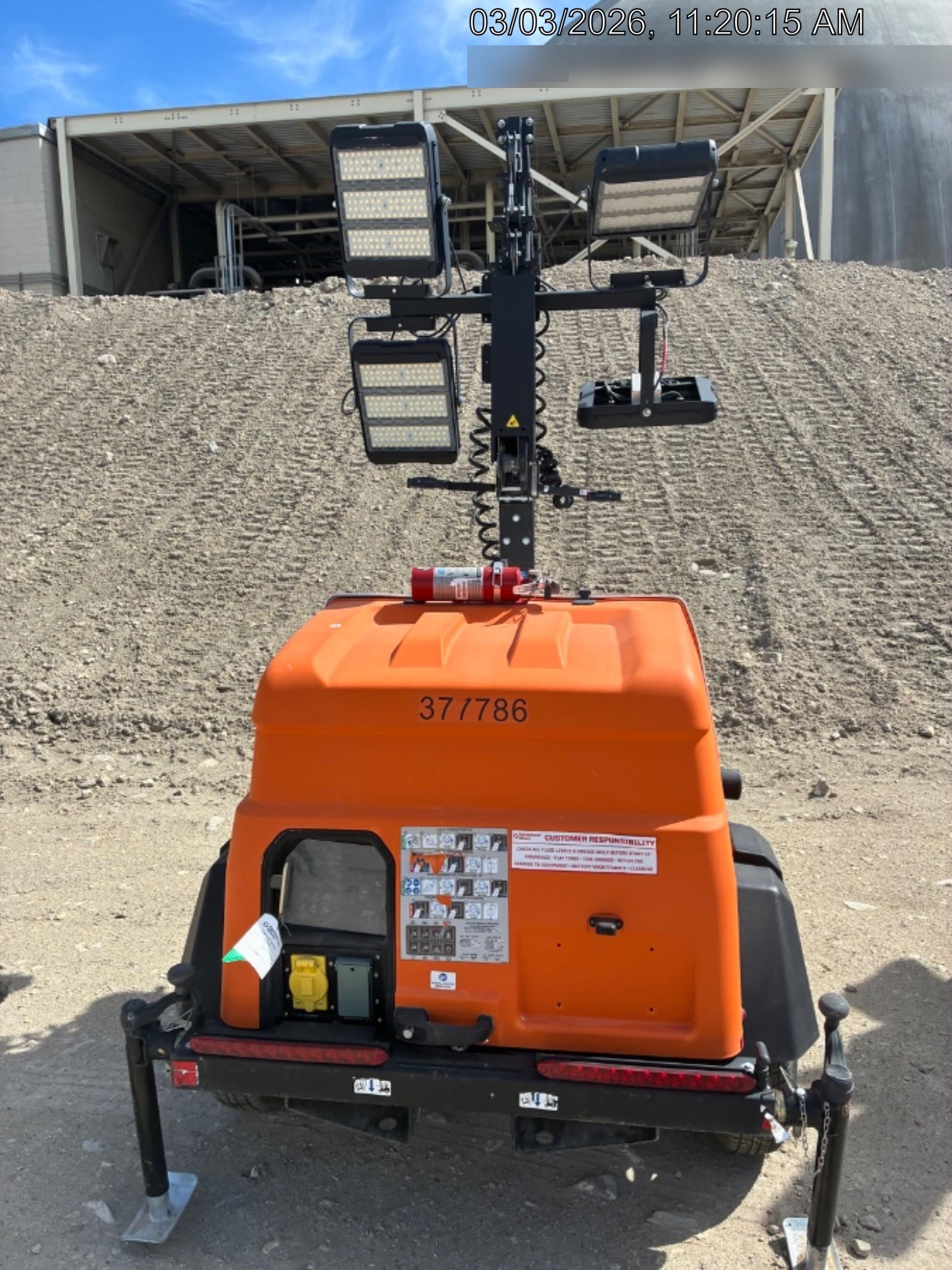2023 Generac MLT2 Diesel, Flex Switch 120V Input, Powerzone Controller, 
(4) 320W LED Lights, 4kW Generator, 39.9 Gal Fuel Tank, 2" Ball, T3