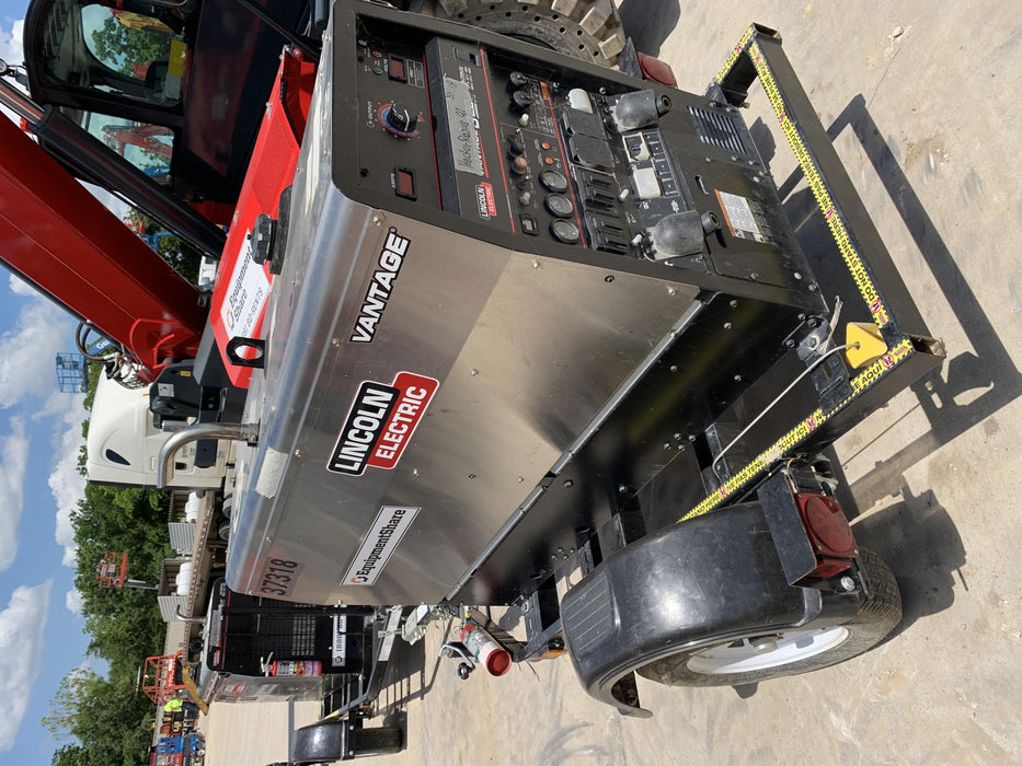 2019 Lincoln Electric Vantage 322 Ready-Pak 3, Two Wheel Trailer, Fender and Light Kit, Cable Rack