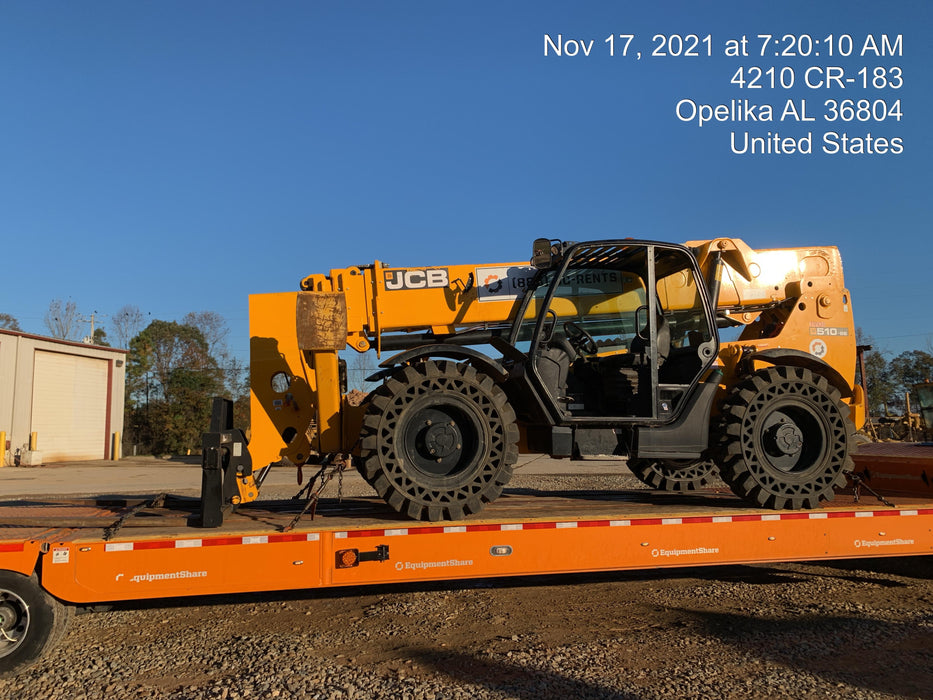 2020 JCB 510-56 Canopy, Solid Tires, Work Lights, Beacon, Aux Hydraulics, Back up Alarm, Lifting Eye, ES Decals