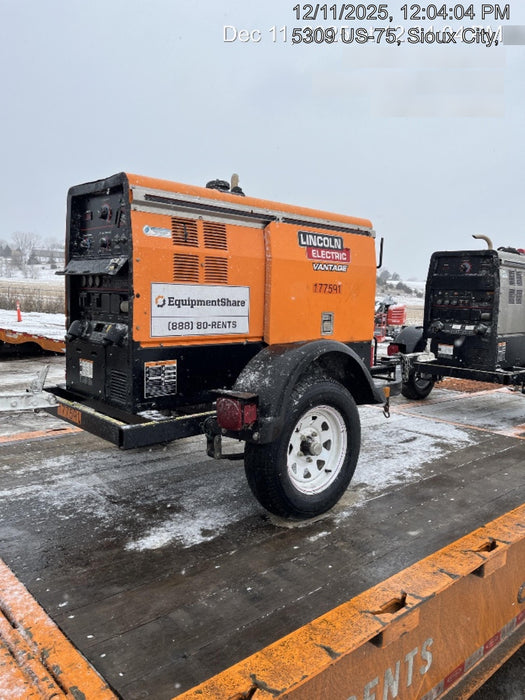 2021 Lincoln Electric Vantage 322 Vantage 322 Ready Pak 3 w/ Decals, ORANGE (includes trailer, cable rack, fender light kit) NO Telematics