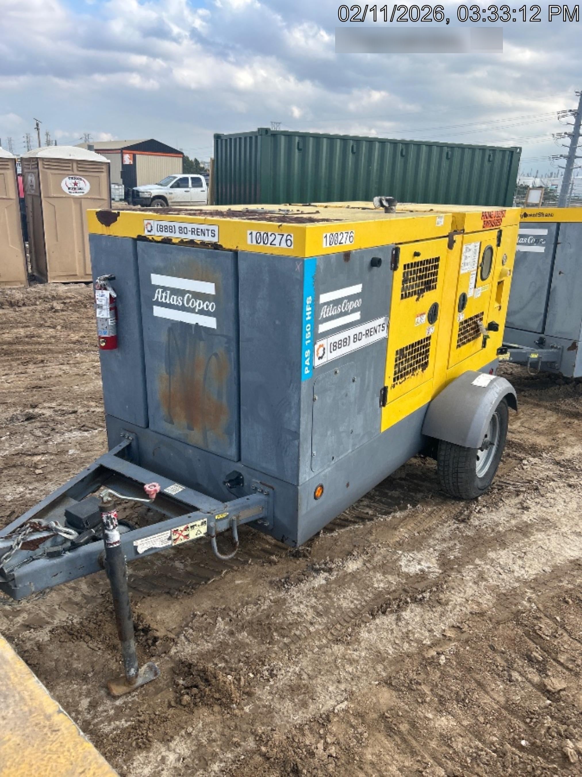 2020 ATLAS COPCO PAS 150 HF CS Enclosed