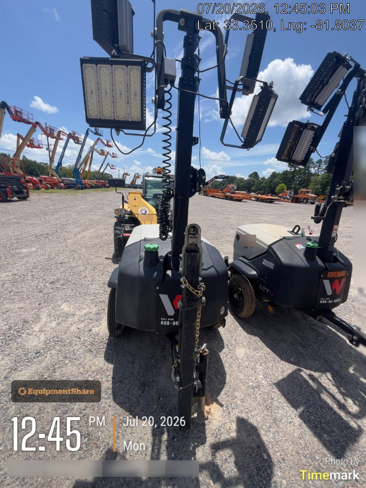 2024 Wacker Neuson LTT4 Diesel, Kohler KDW702, Deep Sea Controller, Auto Start, LED 320W, Bypass Outlet, T3