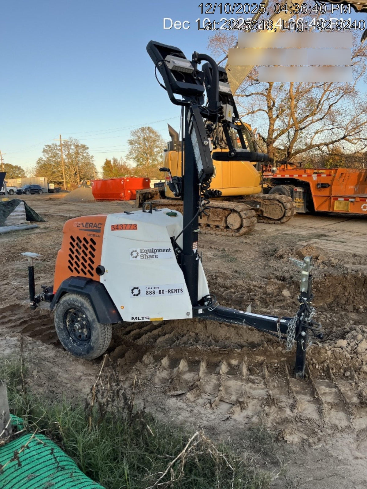 2023 Generac MLT2 Diesel, Flex Switch 120V Input, Powerzone Controller, (4) 320W LED Lights, 4kW Generator, 39.9 Gal Fuel Tank, 2" Ball, T3