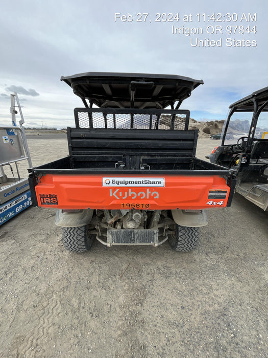2022 Kubota RTV-X1140W-H Plastic Canopy, Windshield Acrylic Clear, LED Strobe Light, Wire Harness Kit, Back up Alarm