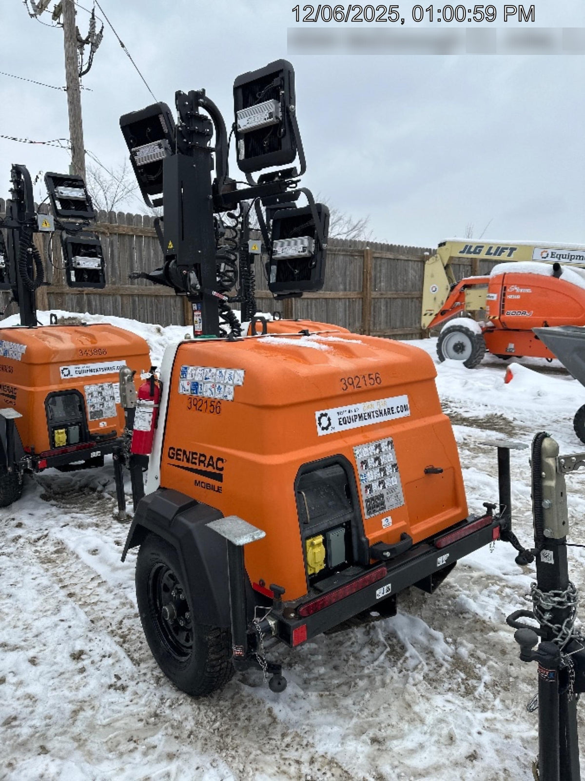 2024 Generac MLT2 Diesel, Flex Switch 120V Input, Powerzone Controller, 
(4) 320W LED Lights, 4kW Generator, 39.9 Gal Fuel Tank, 2" Ball, T3
