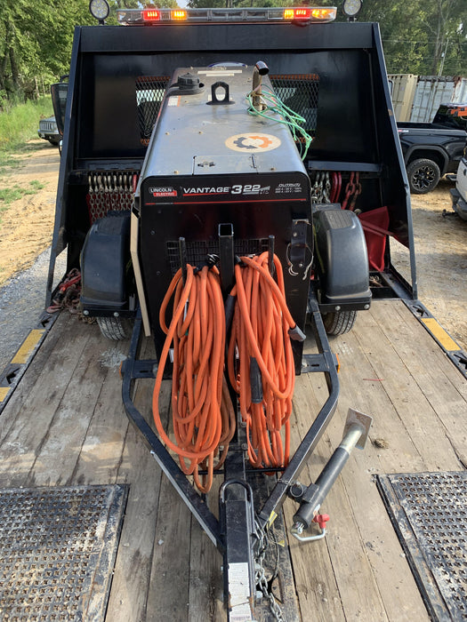 2019 Lincoln Electric Vantage 322 Welder Ready-Pak 3, Two wheel trailer, Fender and Light kit, Cable Rack