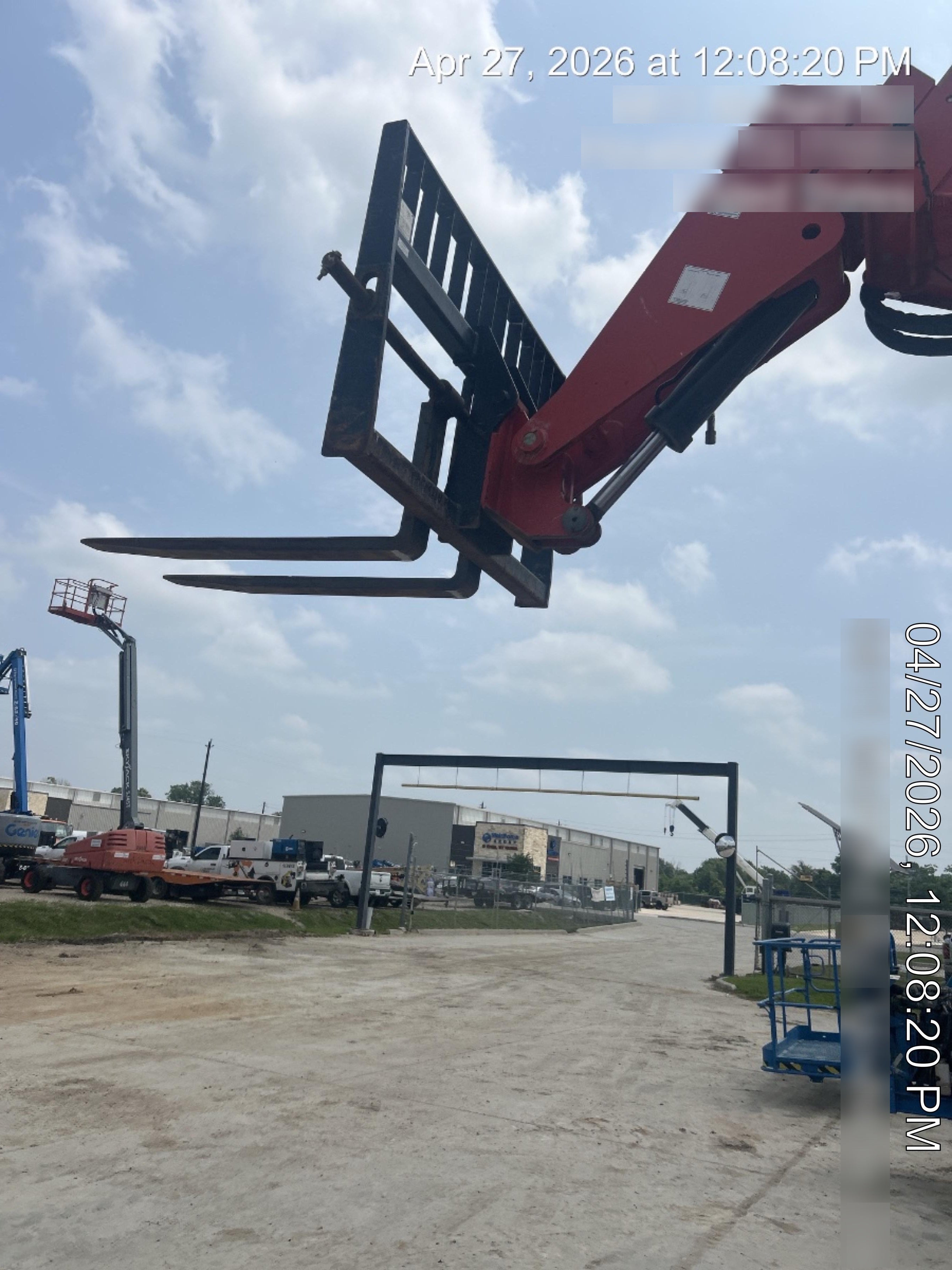 2019 Manitou MTA8044 74hp T4F, Cab/Heat/Air, Cab and Boom LED work lights, Auxiliary Hydraulics, Solid Tires, Amber strobe, Lift Hook 66" Carriage, 60" Forks
