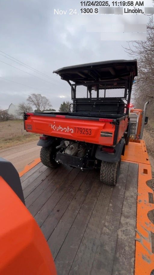 2022 Kubota RTV-X1140W-H Plastic Canopy, Windshield Acrylic Clear, LED Strobe Light, Wire Harness Kit, Back up Alarm