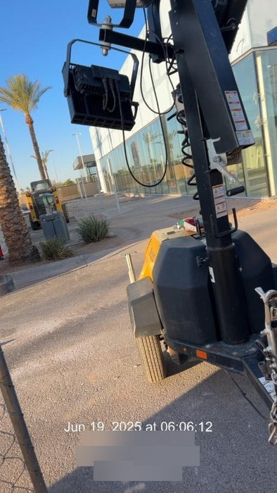 2022 Allmand NLV3GR (4) LED Light Fixture 350W, 23' Vertical Mast, 3kW Prime, Towable, Deep Sea L401, Leveling Jacks, Yanmar T4F 5.8hp