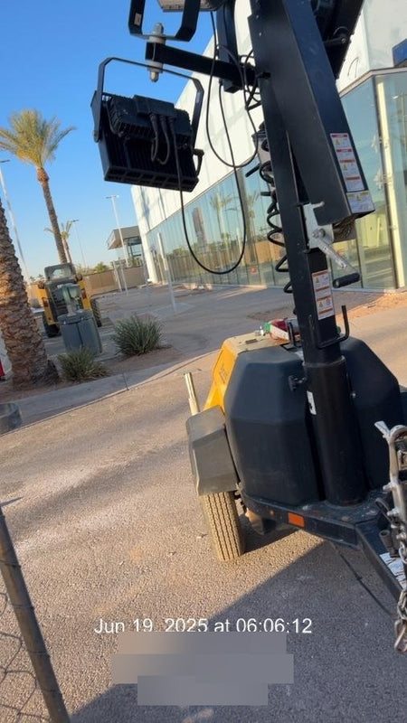 2022 Allmand NLV3GR (4) LED Light Fixture 350W, 23' Vertical Mast, 3kW Prime, Towable, Deep Sea L401, Leveling Jacks, Yanmar T4F 5.8hp