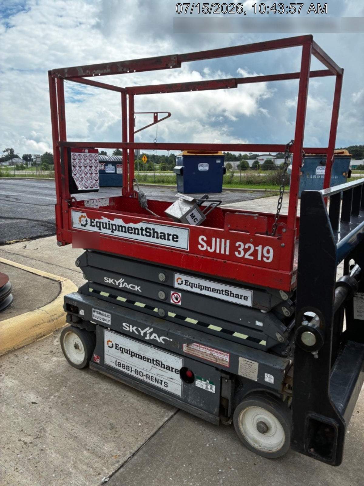 2019 Skyjack SJIII-3219 Standard Options, Trojan Batteries