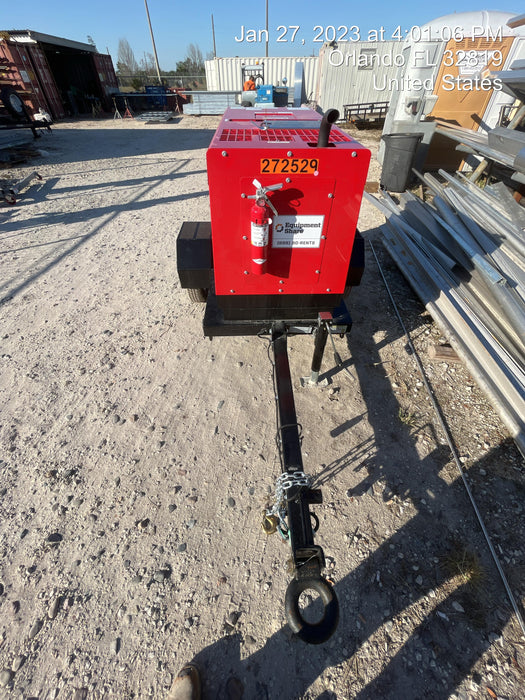 2022 Shindaiwa DGW400MDL Kubota D902 Engine, 23 HP, Dual Op Welder, Wire, Arc, Droop Stick, Tig, and CC Stick Functionality, Simulphase, 3 Phase and 1 Phase Gen Output, Single Axle NB Trlr, Slr Trckl Chrg 12V 12W, Fire Ext