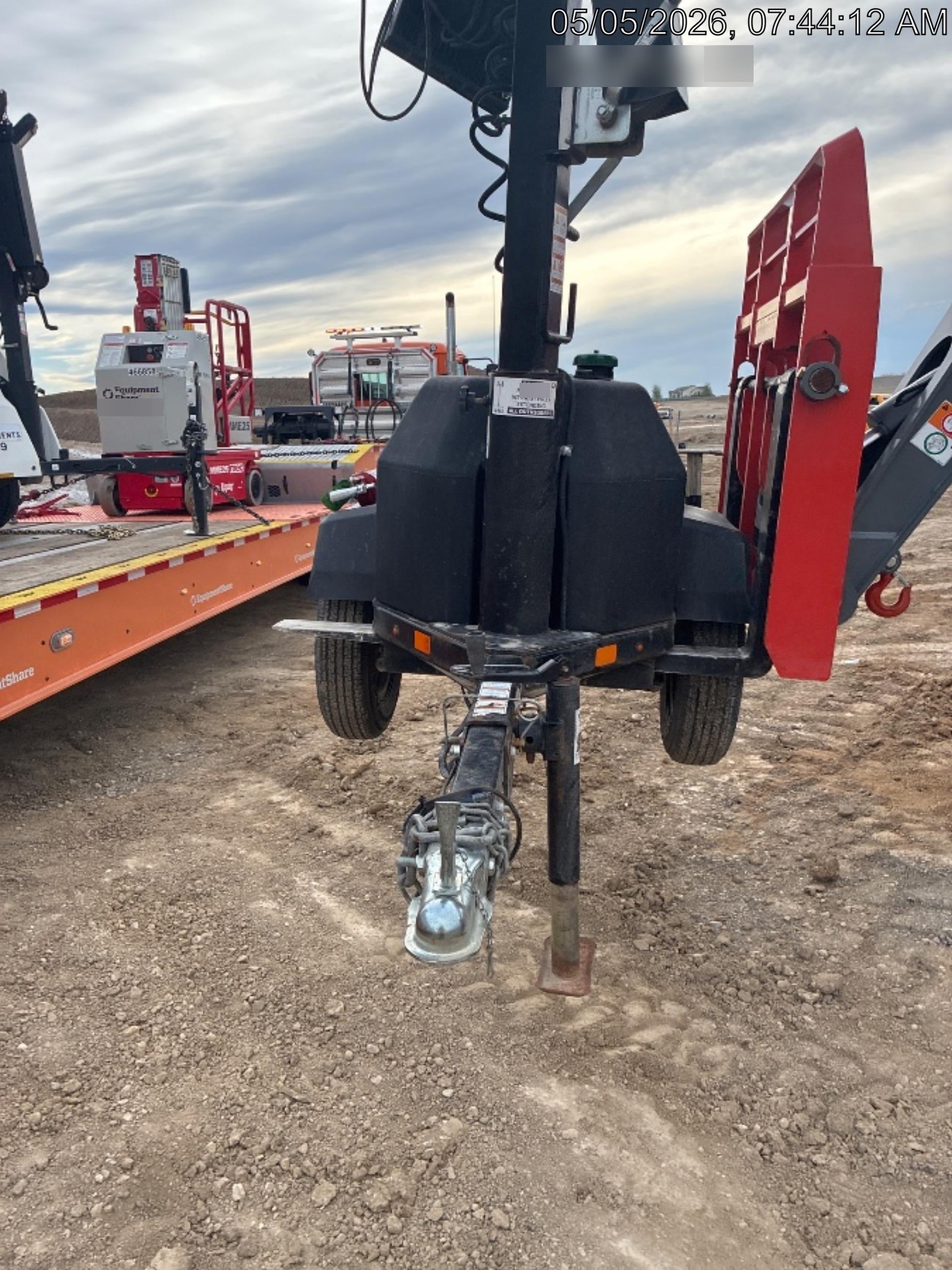 2022 Allmand NLV3GR (4) LED Light Fixture 350W, 23' Vertical Mast, 3kW Prime, Towable, Deep Sea L401, Leveling Jacks, Yanmar T4F 5.8hp