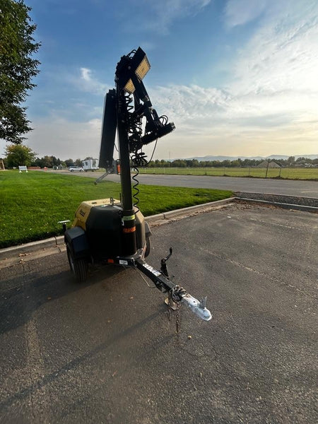 2022 Allmand NLV3GR (4) LED Light Fixture 350W, 23' Vertical Mast, 3kW Prime, Towable, ES Decals, T3