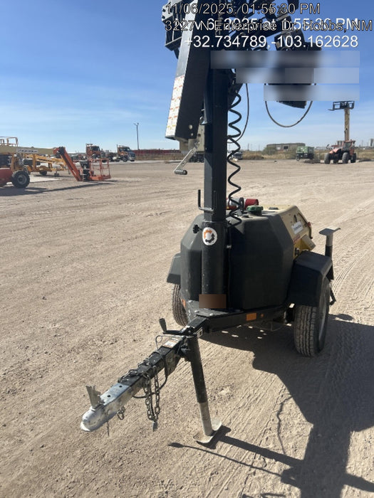 2022 Allmand NLV3GR (4) LED Light Fixture 350W, 23' Vertical Mast, 3kW Prime, Towable, ES Decals, T3