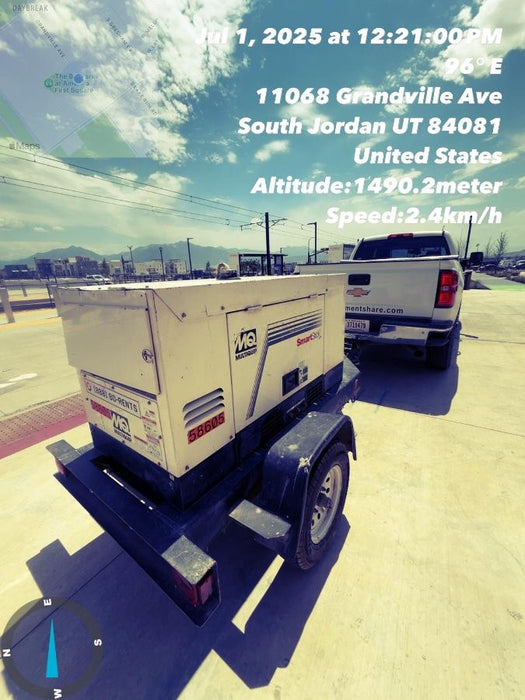 2020 Multiquip DLW400ESA4 400 amp Welder, 14kW, 120/240V, T4F Kubota, Trailer