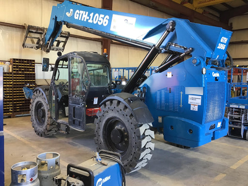 2019 Genie GTH-1056 Cab/Heat/AC, FF Tires, LED Work Lights, Beacon 60" QA Carriage, 60" Forks