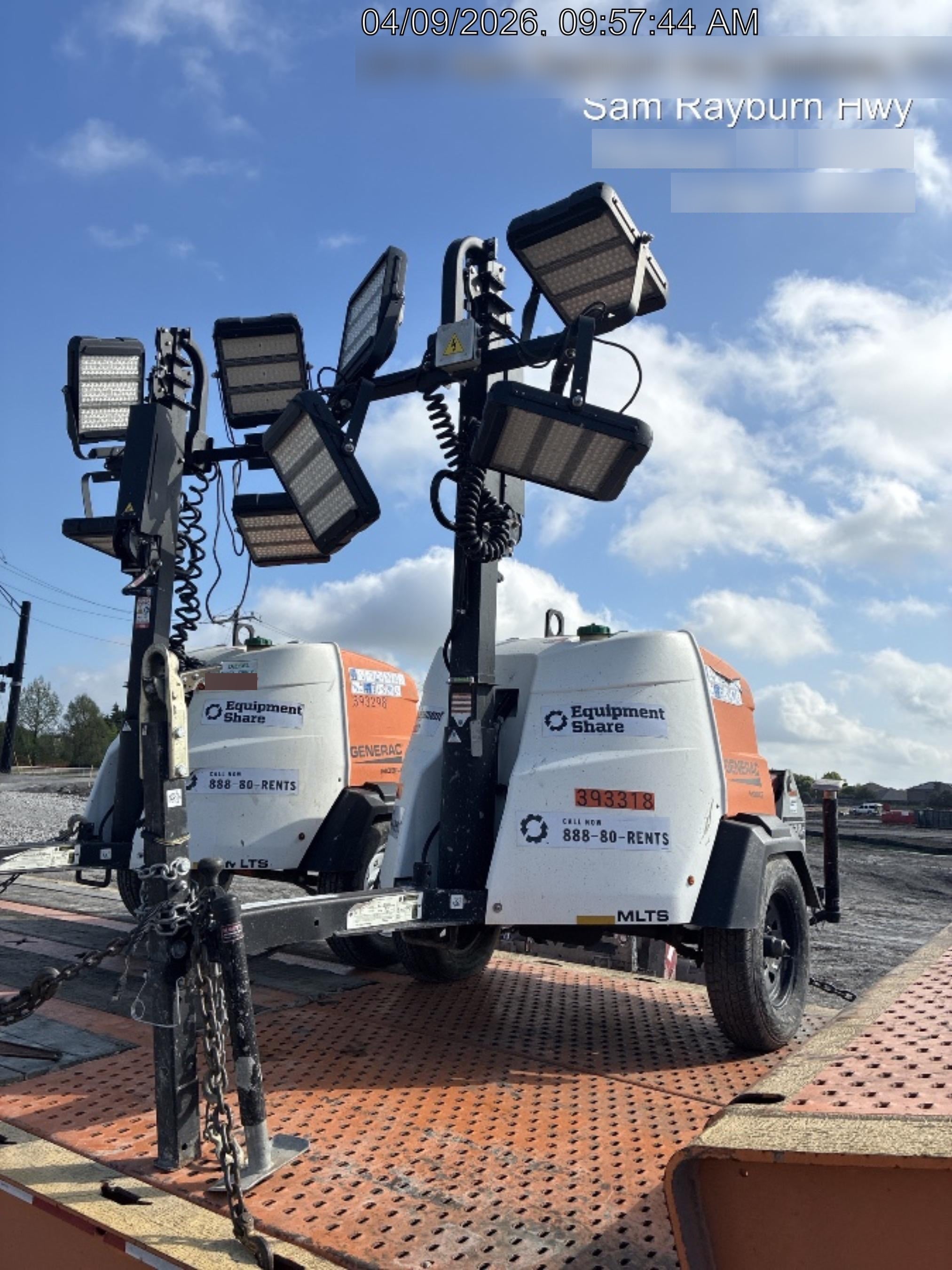 2024 Generac MLT2 Diesel, Flex Switch 120V Input, Powerzone Controller, 
(4) 320W LED Lights, 4kW Generator, 39.9 Gal Fuel Tank, 2" Ball, T3
