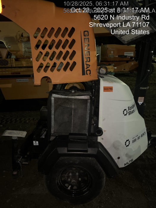 2023 Generac MLT2 Diesel, Flex Switch 120V Input, Powerzone Controller, (4) 320W LED Lights, 4kW Generator, 39.9 Gal Fuel Tank, 2" Ball, T3