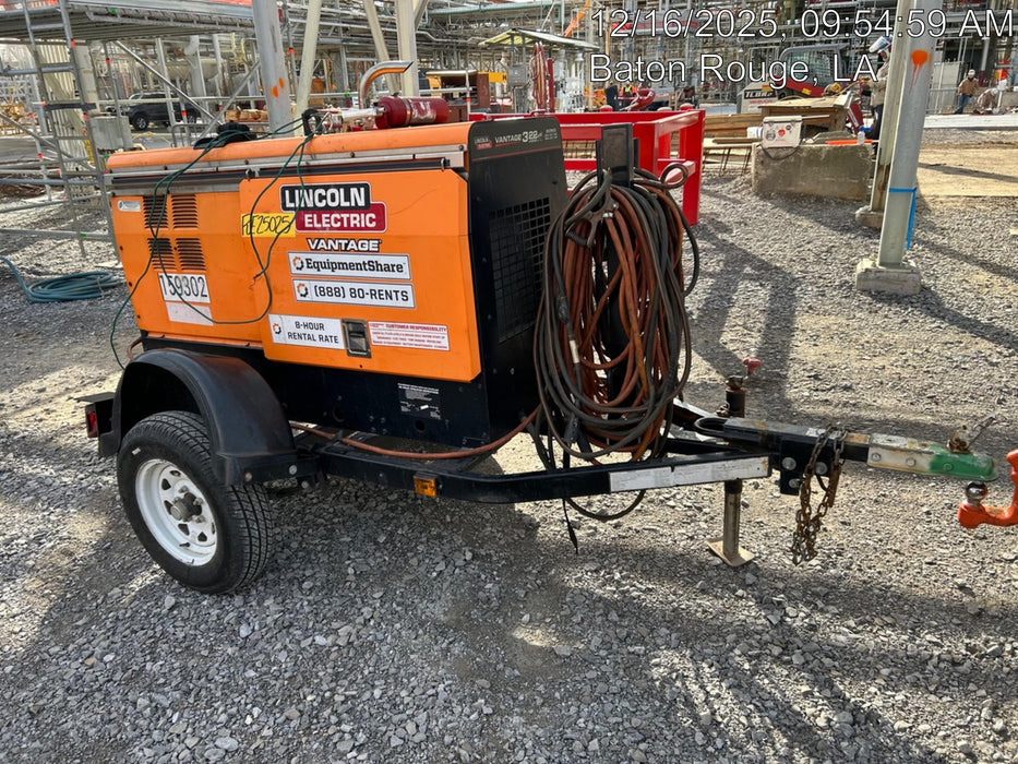 2021 Lincoln Electric Vantage 322 Vantage 322 Ready Pak 3 w/ Decals, ORANGE (includes trailer, cable rack, fender light kit) NO Telematics