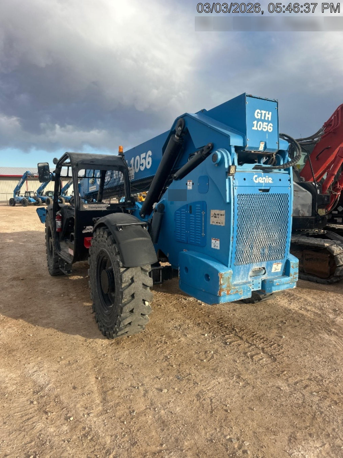 2018 Genie GTH-1056 Genie GTH-1056 w/ROPS, Work Lights, Solid Tires, RH Cab Mesh, Beacon, 60" Carriage and Forks