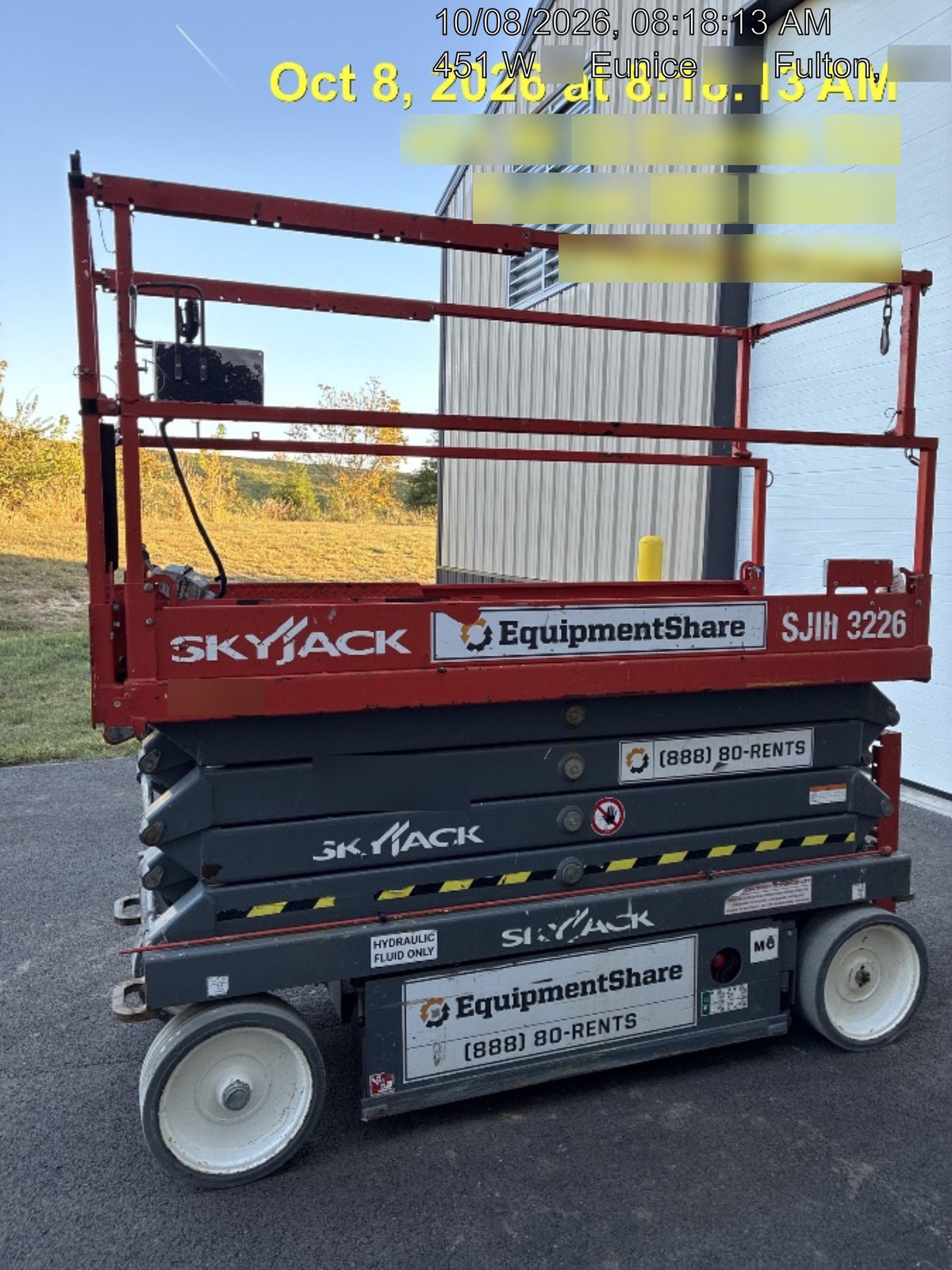 2019 Skyjack SJIII-3226 Standard Options
