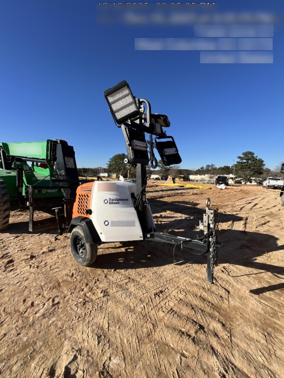 2024 Generac MLT6SKDS-STD4 ELEC WINCH Diesel, Electric Winch Mast, Powerzone Controller, (4) 320W LED Lights, 4kW Generator, 39.9 Gal Fuel Tank, 2" pintle, T3