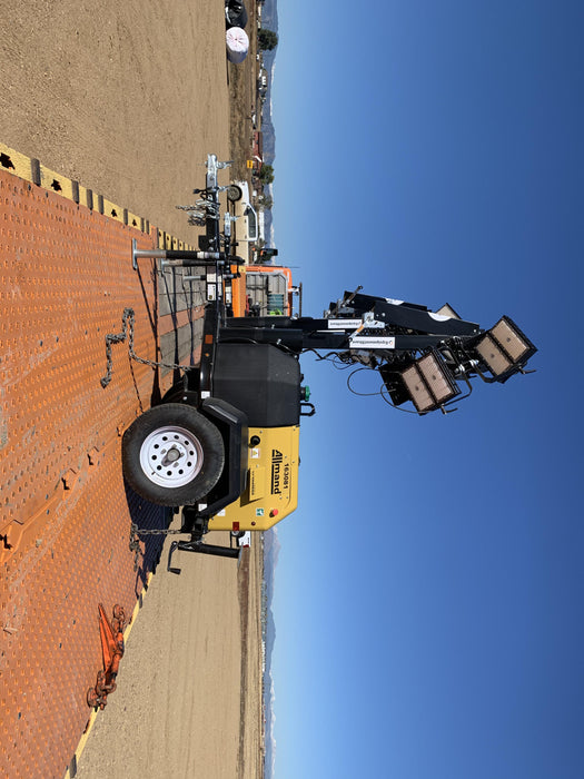 2021 Allmand NLV3GR (4) LED Light Fixture 350W, 23' Vertical Mast, 3kW Prime, Towable, Deep Sea L401, Leveling Jacks, Yanmar T4F 5.8hp