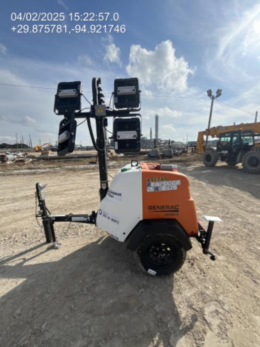 2025 Generac MLTS-4 Diesel, Mitsubishi L2E, 7.1 hp @1800 rpm, Flex Switch 120V Input, Powerzone Controller, (4) 320W LED Lights, 4kW Generator, 39.9 Gal Fuel Tank, 2" Ball, ES Decals