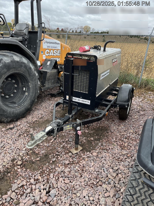 2019 Lincoln Electric Vantage 322 Welder Ready-Pak 3, Two wheel trailer, Fender and Light kit, Cable Rack
