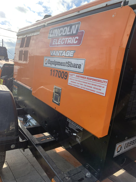 2021 Lincoln Electric Vantage 322 Vantage 322 Ready Pak 3 w/ Decals, ORANGE (includes trailer, cable rack, fender light kit) NO Telematics