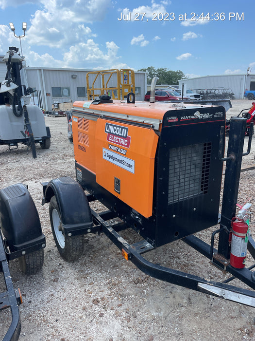 2021 Lincoln Electric Vantage 322 Vantage 322 Ready Pak 3 w/ Decals, ORANGE (includes trailer, cable rack, fender light kit) NO Telematics