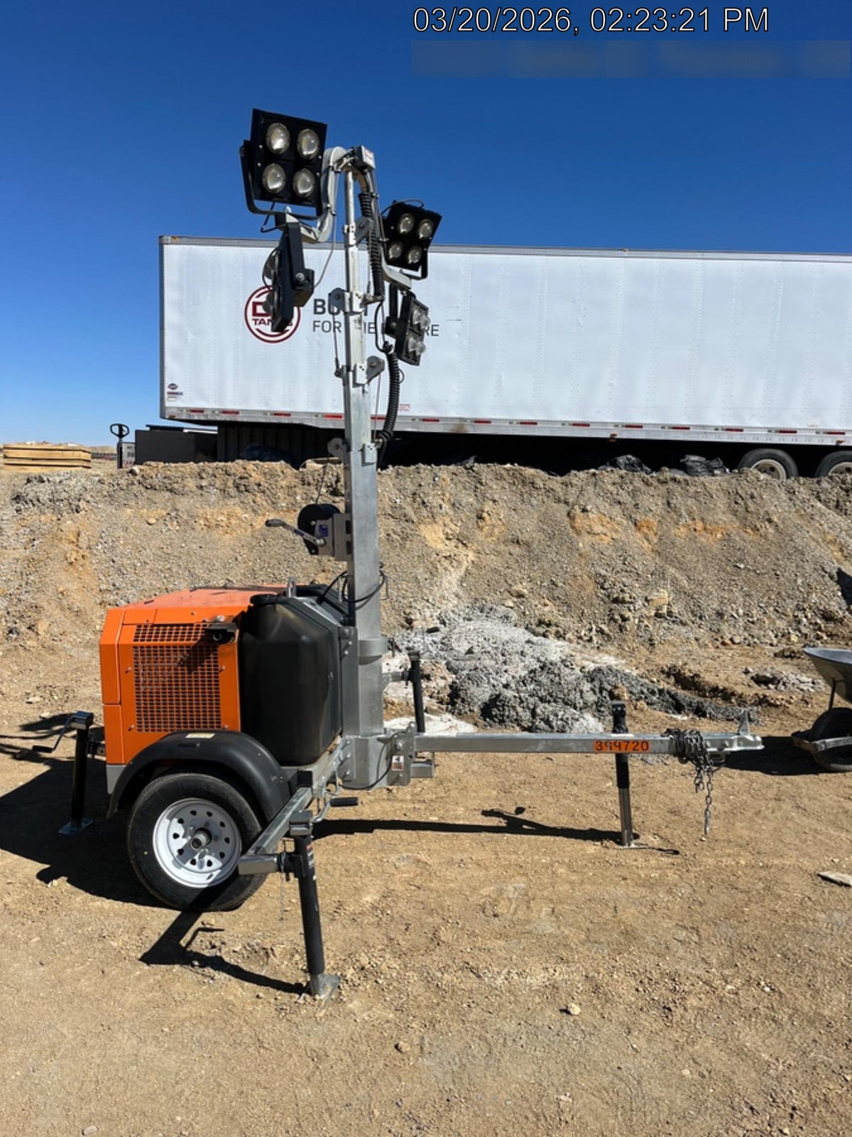 2024 Wanco WLTT-4MM4K Diesel, Deep Sea Controller, Shore Power Plug, Auto Start, (4) 350W LED Floodlights, 4kW Generator, 60 Gal Fuel Tank, 2" Ball, T3
