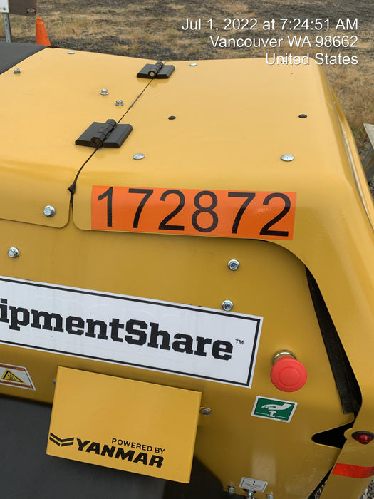 2021 Allmand NLV3GR (4) LED Light Fixture 350W, 23' Vertical Mast, 3kW Prime, Towable, Deep Sea L401, Leveling Jacks, Yanmar T4F 5.8hp