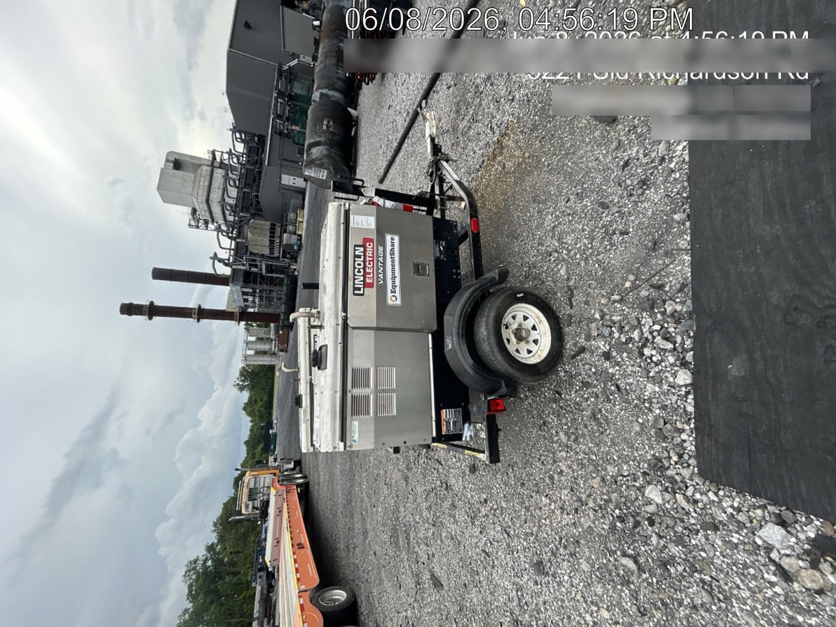 2019 Lincoln Electric Vantage 322 Ready-Pak 3, Two Wheel Trailer, Fender and Light Kit, Cable Rack