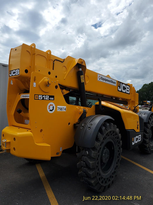 2020 JCB 512-56 Cab/Heat/Air, 109Hp, Solid Tires, Work Lights, Beacon, Aux Hydraulics, Back up Alarm, Lifting Eye, ES Decals