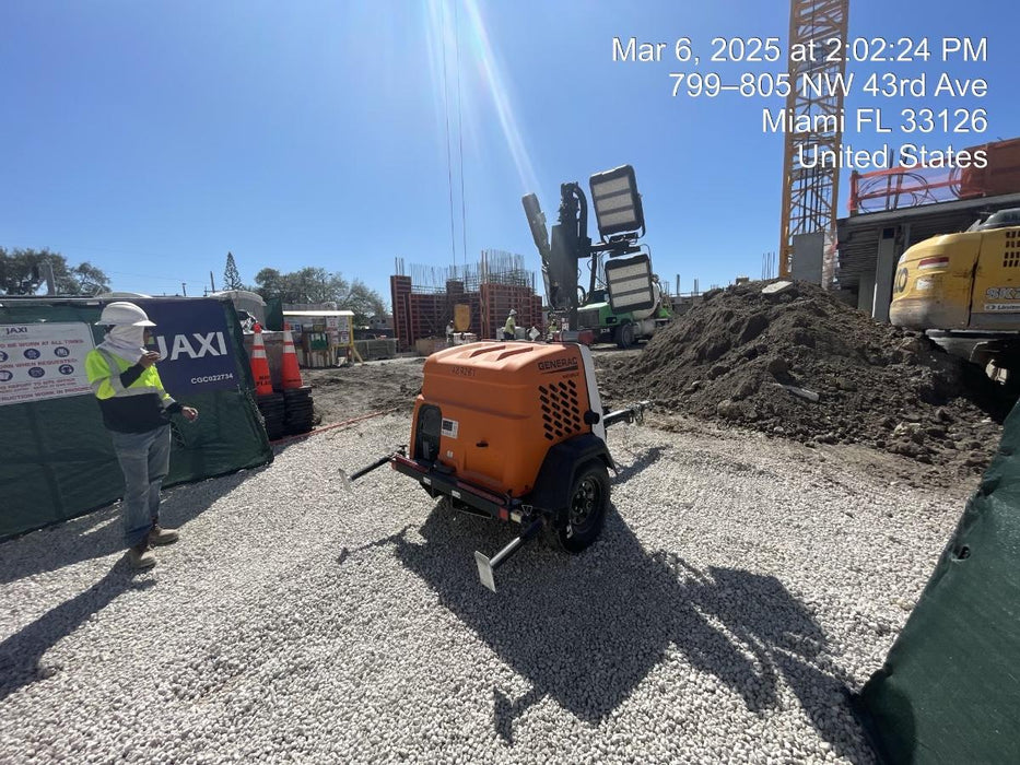 2025 Generac MLTS-4 Diesel, Mitsubishi L2E, 7.1 hp @1800 rpm, Flex Switch 120V Input, Powerzone Controller, (4) 320W LED Lights, 4kW Generator, 39.9 Gal Fuel Tank, 2" Ball, T3, ES Decals