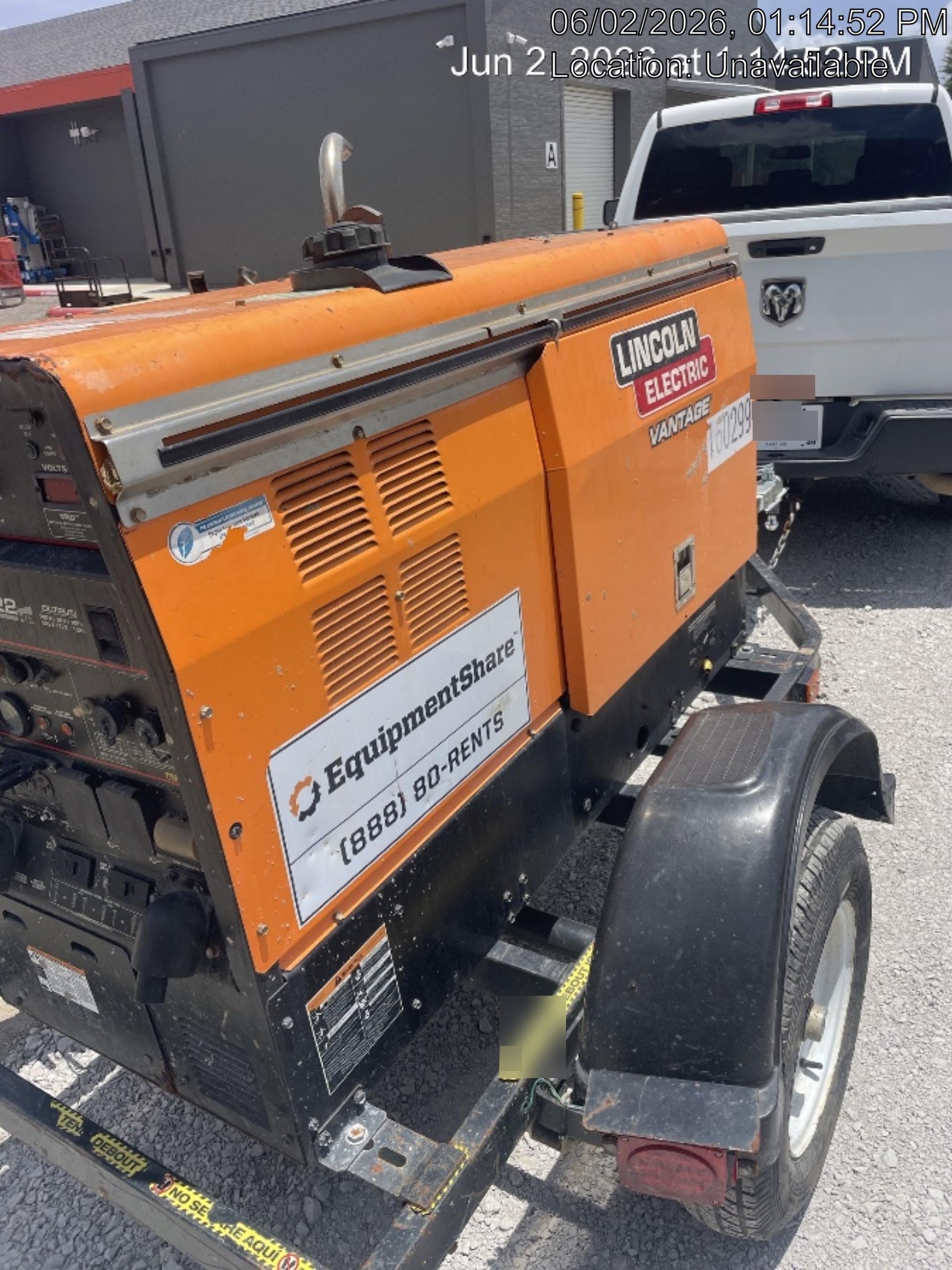 2021 Lincoln Electric Vantage 322 Vantage 322 Ready Pak 3 w/ Decals, ORANGE (includes trailer, cable rack, fender light kit) NO Telematics