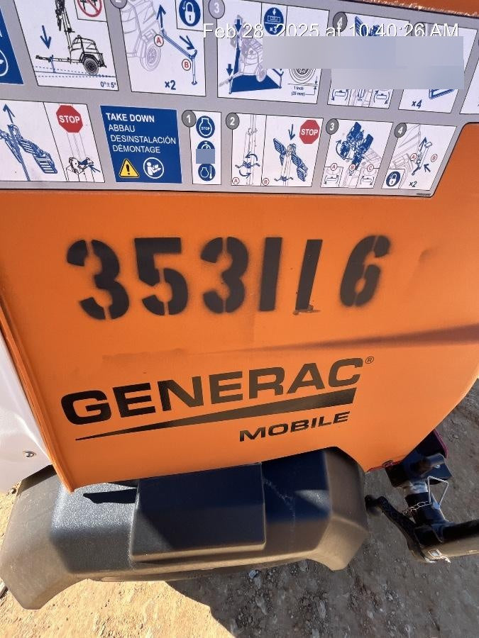 2023 Generac MLT2 Diesel, Flex Switch 120V Input, Powerzone Controller, (4) 320W LED Lights, 4kW Generator, 39.9 Gal Fuel Tank, 2" Ball, T3