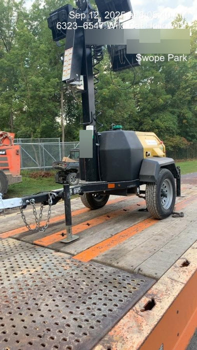 2022 Allmand NLV3GR (4) LED Light Fixture 350W, 23' Vertical Mast, 3kW Prime, Towable, ES Decals, T3