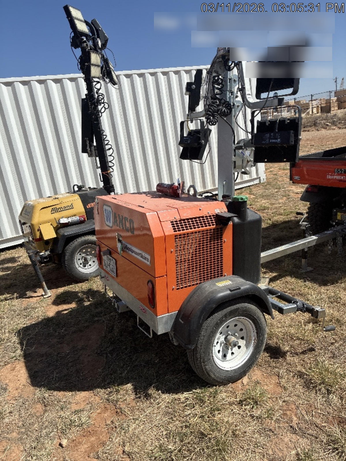 2024 Wanco WLTT-4MM4K Diesel, Deep Sea Controller, Shore Power Plug, Auto Start, (4) 350W LED Floodlights, 4kW Generator, 60 Gal Fuel Tank, 2" Ball, T3