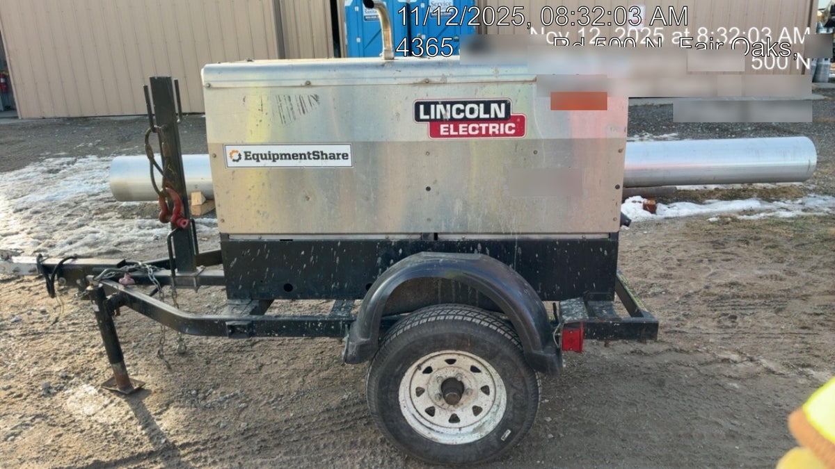 2019 Lincoln Electric Vantage 322 Ready-Pak 3, Two Wheel Trailer, Fender and Light Kit, Cable Rack