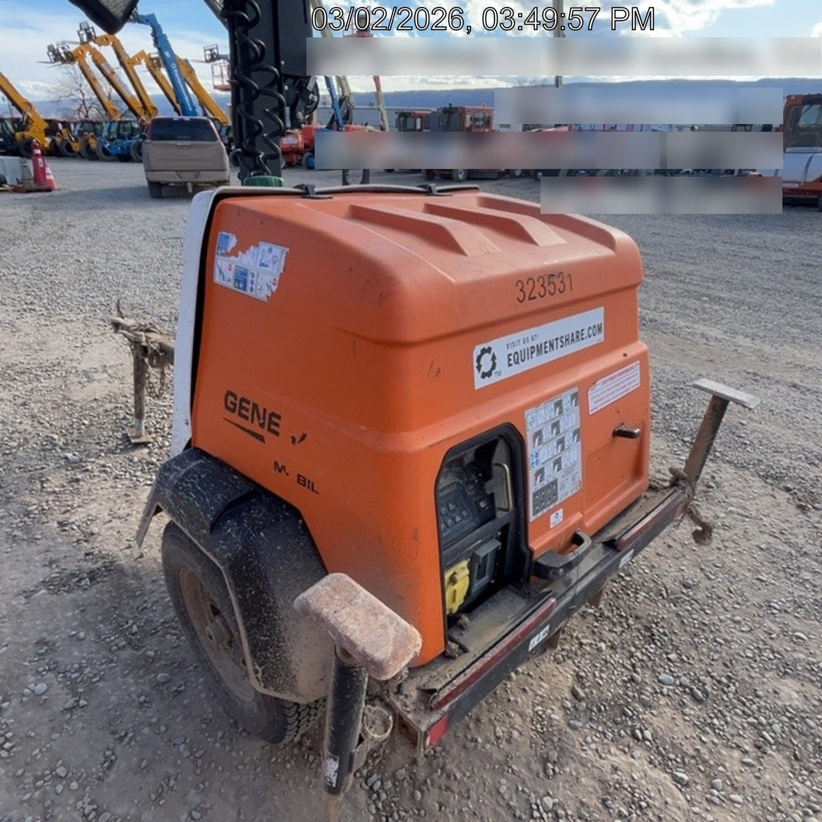 2023 Generac MLT2 Diesel, Flex Switch 120V Input, Powerzone Controller, (4) 320W LED Lights, 4kW Generator, 39.9 Gal Fuel Tank, 2" Ball, T3