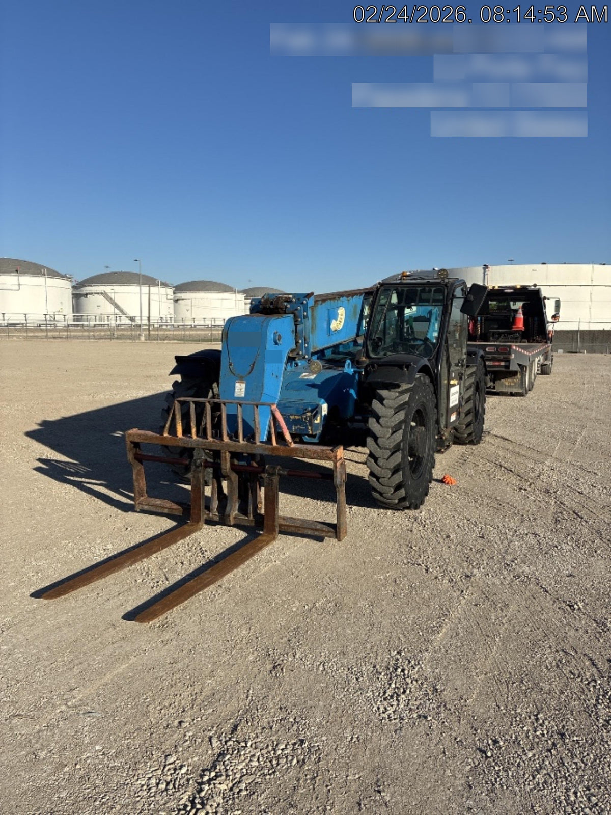 2019 Genie GTH-844 Cab/Heat/AC, Solid RT Tires, LED Work Lights, Beacon 60" QA Carriage, 48" Forks