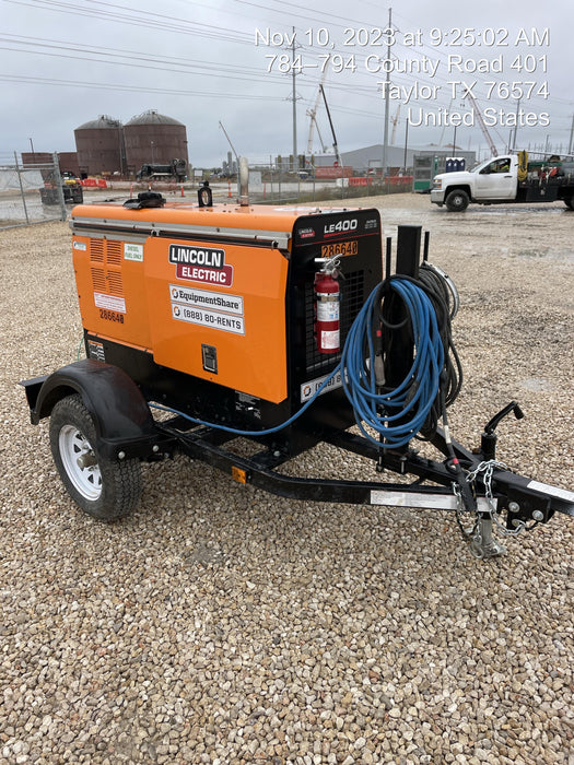 2022 Lincoln Electric LE400 Kubota V1505, Trlr, Cable Rack, Light Kit, ES Decals, T3