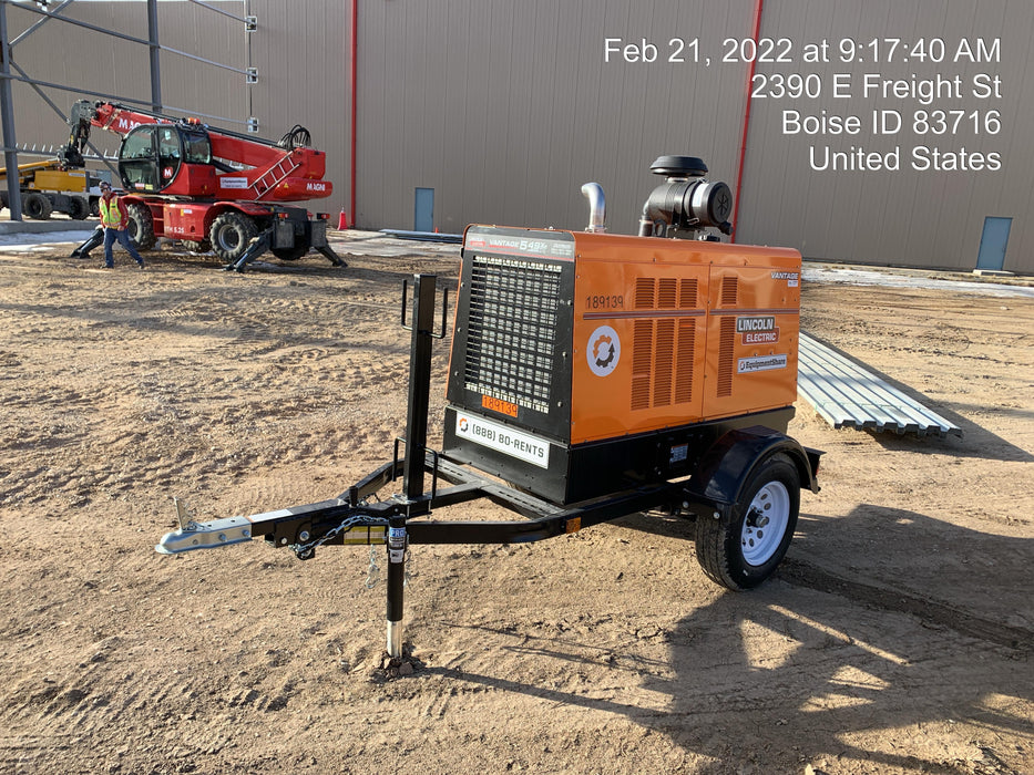 2021 Lincoln Electric Vantage 549X Ready Pak 3, ORANGE (includes trailer, cable rack, fender light kit)