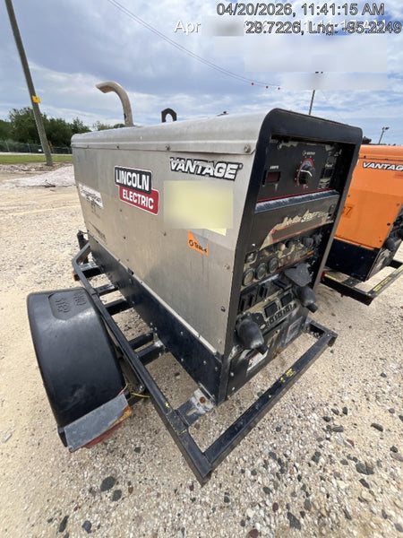 2019 Lincoln Electric Vantage 322 Ready-Pak 3, Two Wheel Trailer, Fender and Light Kit, Cable Rack