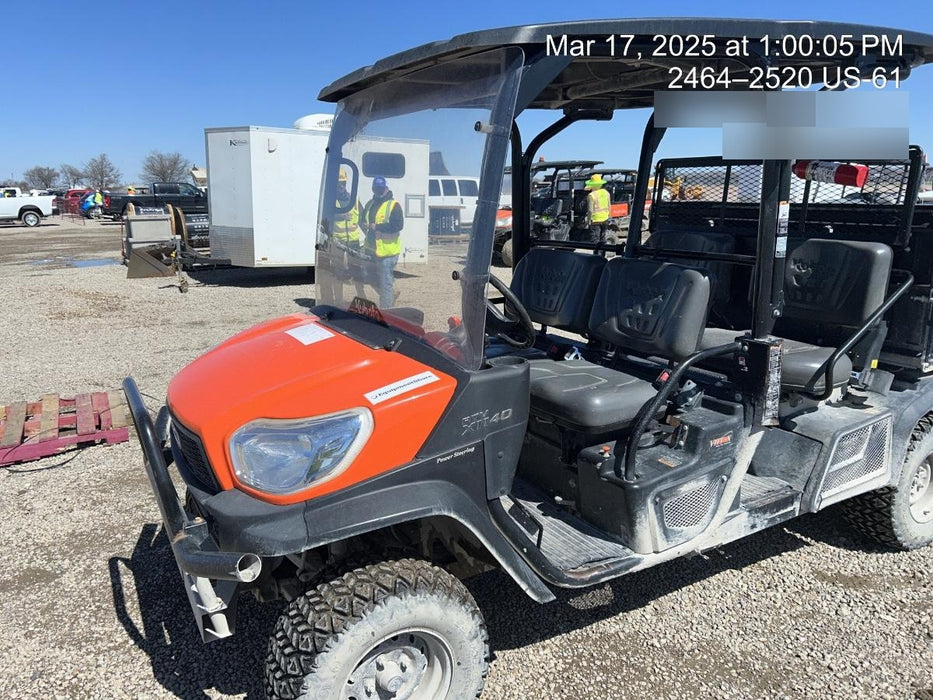 2021 Kubota RTV-X1140W-H Plastic Canopy, Windshield Acrylic Clear, LED Strobe Light, Wire Harness Kit, Back up Alarm