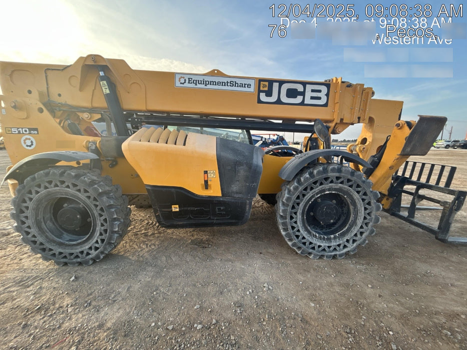 2020 JCB 510-56 Canopy, Solid Tires, Work Lights, Beacon, Aux Hydraulics, Back up Alarm, Lifting Eye, ES Decals